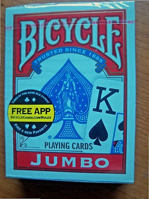 2013 Bicycle JUMBO Face Playing Cards Sealed Deck Red Box New US Playing Card Co