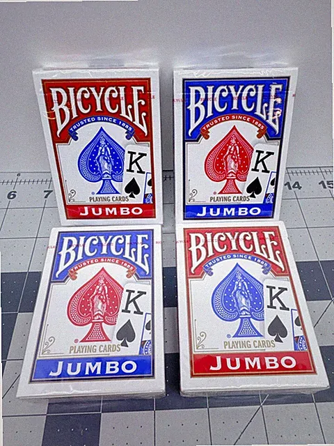 4 Decks Bicycle Standard Size Jumbo Face Playing Cards ALL NEW & SEALED