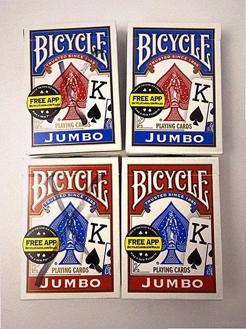 4 Decks of Bicycle Jumbo Playing Cards