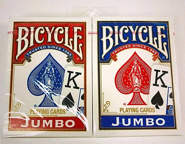 Bicycle 2 Pack of Jumbo Face Standard Size Playing Cards - New Sealed *Mo