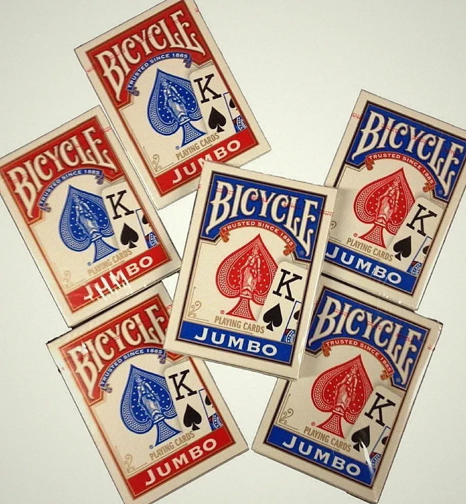 Bicycle Jumbo Index Playing Cards - 6 Decks